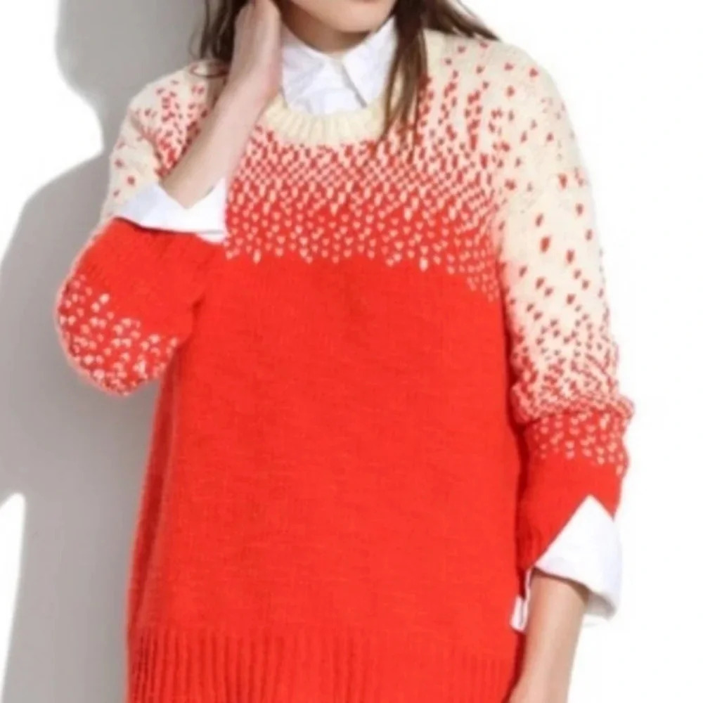 Madewell Drift Stitch Chunky Knit Wool Sweater S